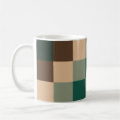 Modern Color Checks Checkerboard Kaffeetasse (Links)