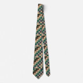 Modern Color Checks Checkerboard Krawatte (Vorderseite)