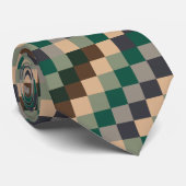 Modern Color Checks Checkerboard Krawatte (Gerollt)