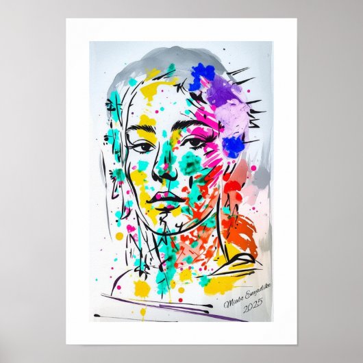 Modern Color Splash Painting Poster (Vorne)