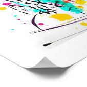 Modern Color Splash Painting Poster (Ecke)