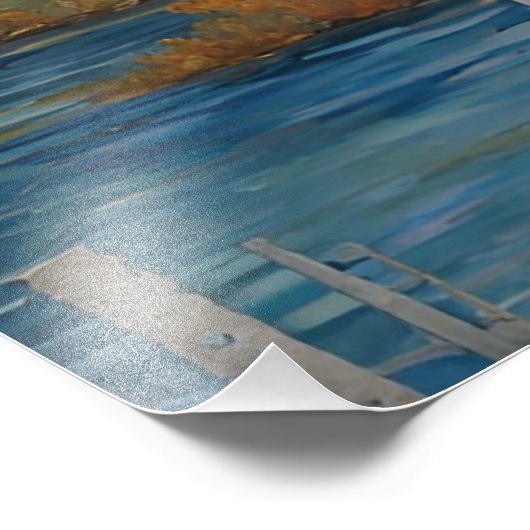 Modern Colorado Aspens Mountain Fall Poster (Ecke)