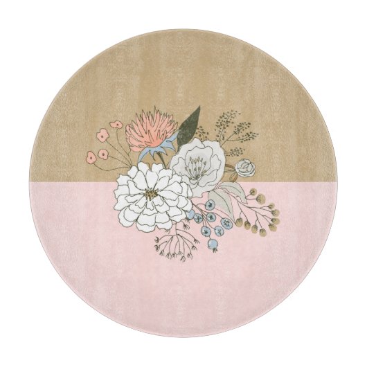 Modern Colorblock Bouquet Schneidebrett (Vorderseite)