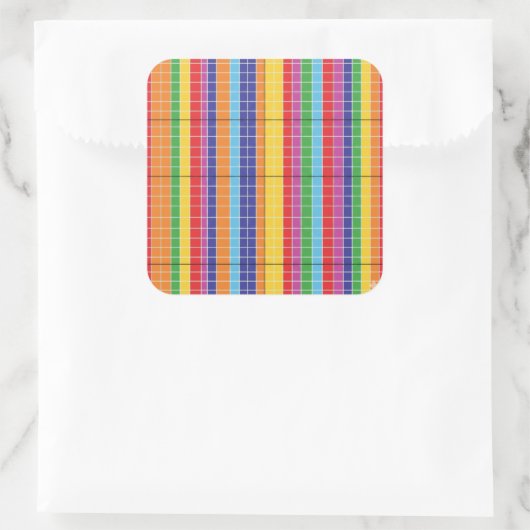 Modern Colorful Abstract Geometric Sticker  Bold R (Tasche)