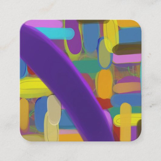 Modern Colorful Abstract Pattern Creative Square Quadratische Visitenkarte (Vorderseite)