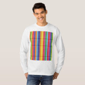 Modern Colorful Abstract Pattern Hoodie on White T-Shirt (Vorne ganz)