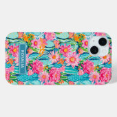 Modern Colorful Blooming Cacti Personalized Case-Mate iPhone Hülle (Rückseite (Horizontal))