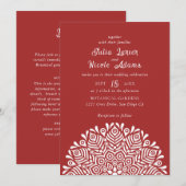 Modern Colorful Boho Ethnic Floral Mandala Wedding Einladung (Vorne/Hinten)