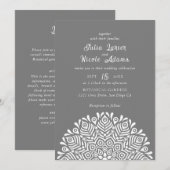 Modern Colorful Boho Ethnic Floral Mandala Wedding Einladung (Vorne/Hinten)