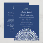 Modern Colorful Boho Ethnic Floral Mandala Wedding Einladung (Vorne/Hinten)