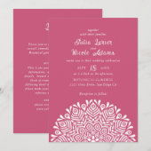 Modern Colorful Boho Ethnic Floral Mandala Wedding Einladung (Vorne/Hinten)