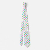 Modern Colorful Chic Polka Dots Krawatte (Rückseite)