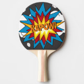 Modern Colorful Comic Book KAPOW Pop Art Tischtennis Schläger (Vorderseite)