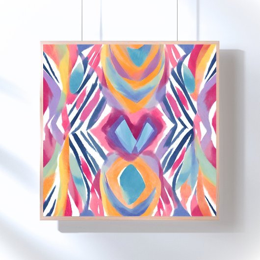 Modern Colorful Contemporary | Watercolor Bright Poster
