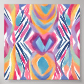 Modern Colorful Contemporary | Watercolor Bright Poster (Vorne)