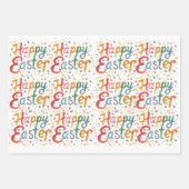 Modern Colorful Egg Pattern Easter Wrapping Paper Geschenkpapier Set (Vorderseite)