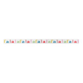 Modern Colorful Fa La La Cute Holiday Satinband (Vorderseite)