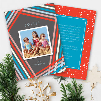Modern Colorful Fun Ribbon Streifen Weihnachten Fo