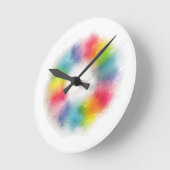 Modern Colorful Hearts Blank Template Abstract Runde Wanduhr (Winkel)
