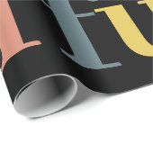 Modern Colorful JOYFUL Christmas  Geschenkpapier (Rolleneckpunkt)