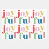 Modern Colorful Joyful Stripe Pattern Cute Holiday Geschenkpapier Set (Vorderseite)