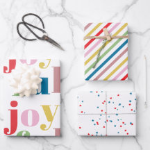 Modern Colorful Joyful Stripe Pattern Cute Holiday
