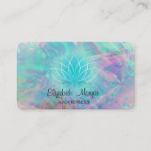 Modern Colorful Opal Lotus Visitenkarte (Vorderseite)