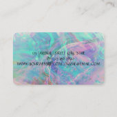 Modern Colorful Opal Lotus Visitenkarte (Rückseite)