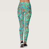 Modern Colorful Paisley Leggings (Rückseite)
