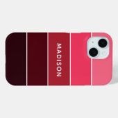 Modern Colorful Pinks Colorblock Personalized Name Case-Mate iPhone Hülle (Rückseite (Horizontal))