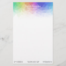 Modern Colorful Rainbow Polygonal - Geschirr Briefpapier