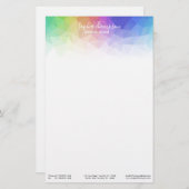 Modern Colorful Rainbow Polygonal - Geschirr Briefpapier (Vorne/Hinten)
