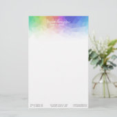 Modern Colorful Rainbow Polygonal - Geschirr Briefpapier (Stehend Vorderseite)
