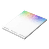 Modern Colorful Rainbow Polygonal - Notepad Notizblock (Rotiert)