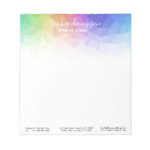 Modern Colorful Rainbow Polygonal - Notepad Notizblock (Vorderseite)