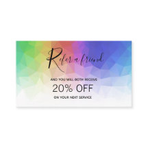 Modern Colorful Rainbow Polygonal - Referenzkarte