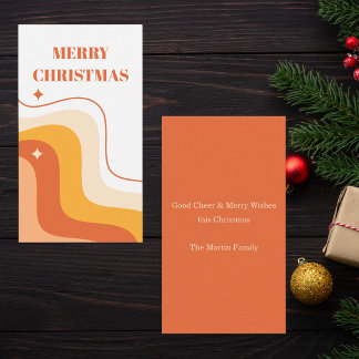 Modern Colorful Vintage Gold Rainbow Christmas Mitteilungskarte