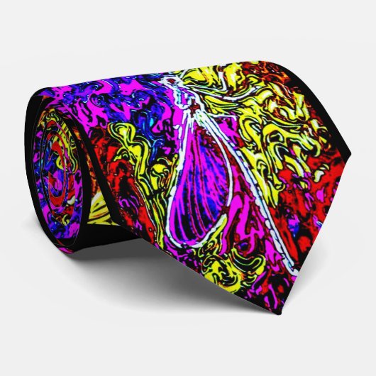 Modern colorful watercolor Dragon Fly Krawatte (Gerollt)