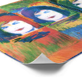 Modern Colorful Watercolor Jackie Kennedy Collage Poster (Ecke)