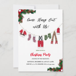 Modern 'Come Hang Out' Weihnachtsfeiertag Party Einladung
