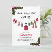 Modern 'Come Hang Out' Weihnachtsfeiertag Party Einladung (Stehend Vorderseite)