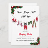 Modern 'Come Hang Out' Weihnachtsfeiertag Party Einladung (Vorne/Hinten)