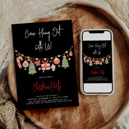 Modern 'Come Hang Out' Weihnachtsfeiertag Party Einladung