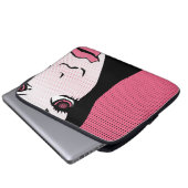 Modern Comic Book Pop Art of Woman's Face Laptopschutzhülle (Vorne Knopf)