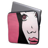 Modern Comic Book Pop Art of Woman's Face Laptopschutzhülle (Vorderseite Links)