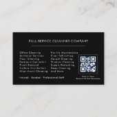 Modern Commercial Cleaning QR Code Visitenkarte (Rückseite)