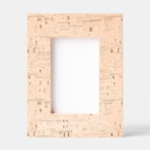 Modern community pattern Trendy Cute artwork Geätzte Rahmen (Vorderseite)