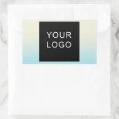Modern Company Beruflich Business Logo Ombre Rechteckiger Aufkleber (Tasche)