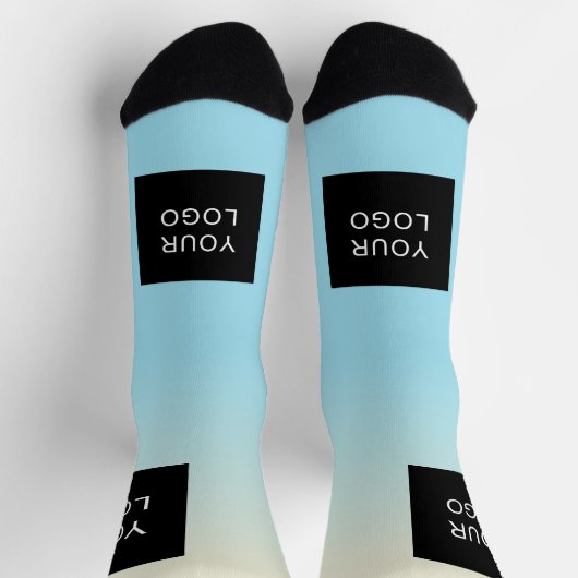 Modern Company Beruflich Business Logo Ombre Socken (Oben)