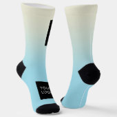 Modern Company Beruflich Business Logo Ombre Socken (Gewinkelt)